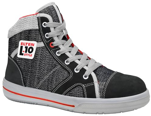 ELTEN SENSATION Mid ESD S2, chaussures de sécurité pour hommes, légères, embout en acier, matière supérieure : cuir + textile, doublure intérieure : textile (respirant), taille 45
