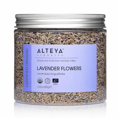 Alteya Organics Organic Lavender Flowers - USDA Certified Organic Lavender Tea - Herbal - 2.82 Oz