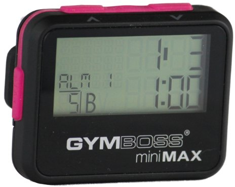 Gymboss Minimax Intervallzeitgeber Und Stoppuhr Schwarz-Rosa Softbeschichtung