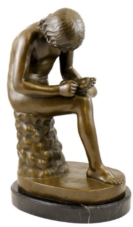 Kunst & Ambiente Spinario Statua in bronzo – La scultura estrattore – firmata Milo – Motivo antico delle belle arti – Figura Art Nouveau – Acquista arte online – Interno ed esterno – uso interno