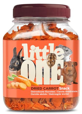 Little One Carote Essiccate | 200 g | Alimento Complementare per Roditori | Ricco di Vitamine e Minerali | Essiccato Delicatamente per un Aroma Intenso e un Gusto Particolare