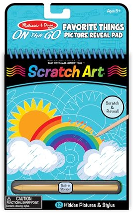 Melissa & Doug On The Go Scratch Art Hidden-Picture Pad - Favorite Things
