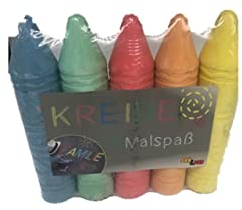 JUMBO Kreide/Straßen Malkreide XXL/Straßenkreide/Straßenmalkreide 7 FarbenGrösse: 18,5cm, Durchmesser: 4,2cm von Mr.Krieger