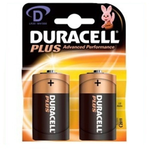 Duracell - LR20 X2 Plus - Set di 2 batterie alcaline tipo LR20 D 1,5 Volt