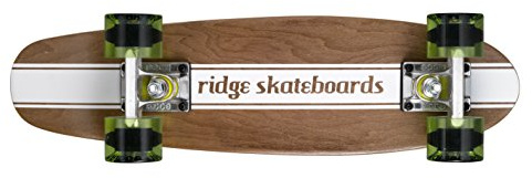 Ridge Skateboards Maple Mini Dark Dye - Longboard, Color Verde, Talla 22-Inch
