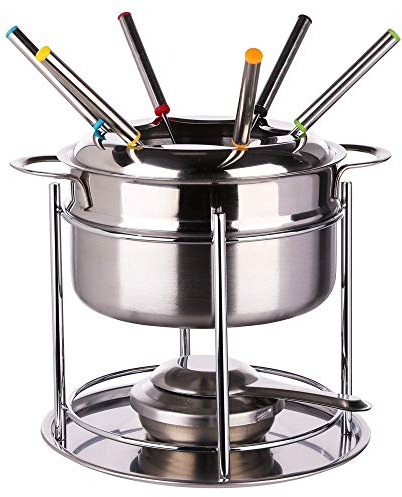 Fondue de acero inoxidable para 6 personas