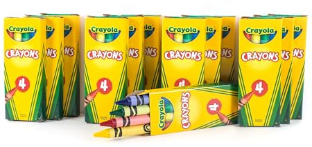 12 Boxes Crayola 4-ct. Crayon Party Favor Pack Colors