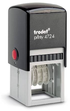 Trodat 4724 Printy-Datumstempel 40x40 mm, Schwarz
