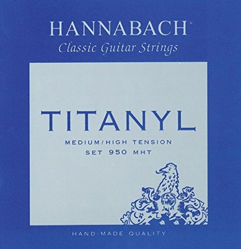Hannabach Corde per Chitarra Classica, Serie 950 Tensione Medio/Alto Titanyl - Set di 3 Corde Basse (D4/Re4+A5/La5+E6/Mi6)