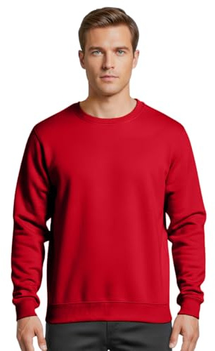 Star and Stripes Large RED Crew Neck Cotton Sweatshirts Durable Jumpers Unisex Fitting Large