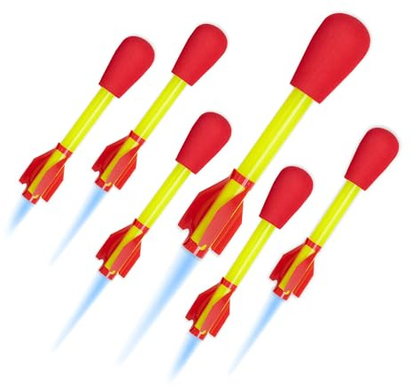 Stomp Rocket Ultra Rocket Refills, 6 Rockets - Replacement Foam-Tipped Rockets for Kids - Fun Backyard & Outdoor Kids Toys Gifts for Boys & Girls