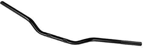 Manubrio Alluminio Moto Naked Scooter Custom Piega Bassa diametro 22 mm Nero