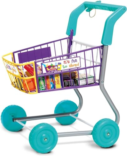 Casdon Shopping Trolley. Colourful Toy Shopping Trolley For Children Aged 3+. Equipped With Everything Needed For An Exciting Shopping Trip