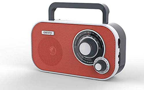 Tragbares Stereo Radio mit AUX IN und Kopfhöreranschluss Küchenradio (Rot)