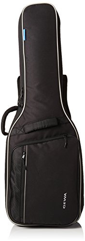 GEWA Gig Bag Economy 12mm para bajo acústico, negro (resistente al desgarro y al agua, acolchado de 12 mm, lujosas correas de mochila, gran compartimento para accesorios) 212300
