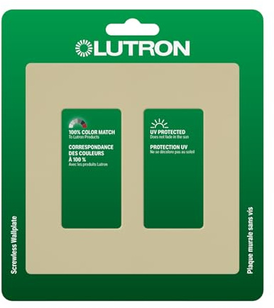 Lutron Claro 2 Gang Decorator Wallplate, CW-2-IV, Ivory