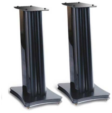 Swans D-Stand Schwarz Matt - Massiver Lautsprecherständer aus MDF, Paarpreis