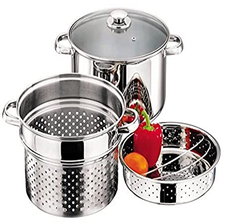 Zodiac QTST-8 Steamer/Pasta 26 cm (Pack of 3)