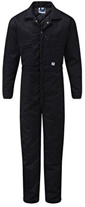 Men's Blue Castle Quilted Zip Front With Cover Placket Boiler Suit Coverall Overall plumber wear Work Wear Navy Blue (Large Chest To Fit 42-44, Navy Blue)