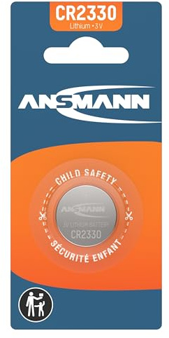 ANSMANN CR2330 Coin Battery [Pack of 1] Lithium 3V Button Cell Ideal For Watches, Calculators, Cameras, Computer Memory Backup Power, Car keys, Digital Cameras, Toys and Remote Control