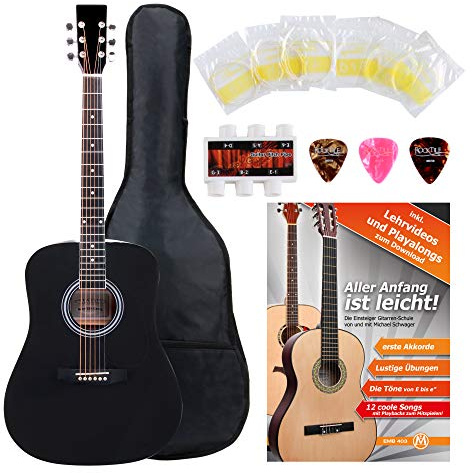 Classic Cantabile Westerngitarre Starter-Set inkl. 5-teiligem Zubehörset