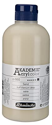 Schmincke - AKADEMIE Acryl color, Sand 500 ml, 23660028, feine Künstler-Acrylfarbe, brillant, hoch lichtecht und kadmiumfrei, für Acrylmalerei, Mixed Media