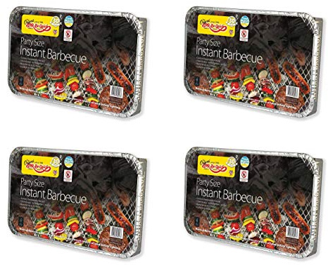 4 X Größe der Familie Bar-Be-Quick-Quick Grill-Packs Jede Packung Feeds zu 10 Personen beste Weltmarktführer Einweg-Grill