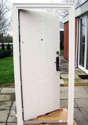 Machermann Tür, Wohnungstür, Sicherheitstür, Haustür,Innen Links und Rechts 950x2050mm, weiß