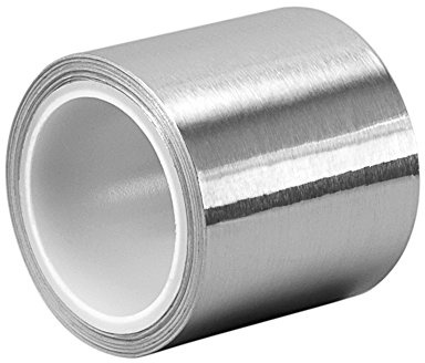 3M 1-5-3311 Silver Aluminum Foil Tape - 1 Inches Width x 5 Yards Length Vapor Resistant Rubber Adhesive Foil Tape Roll. Adhesives and Tapes, 1.0 Count