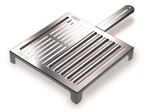 Griglia per barbecue in acciaio inox per la cottura di carne/pesce/verdure, ABRÁSAME