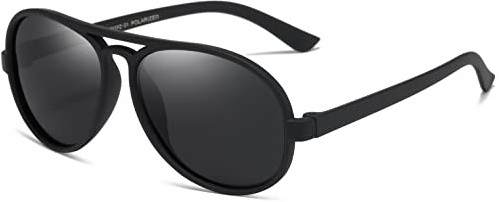 LEICO FASHION Toddler Baby Infant Polarized Aviator Sunglasses for Boys Girls Kids Age 0-4 - Shatterproof Rubberized Frame