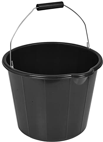 3 x 3 gallon black bucket/builders bucket/made in uk