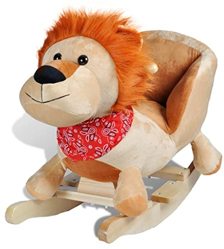 vidaXL Lion à Bascule pour Bébés Peluche Animaux Jeu Jouet d'enfants Maison