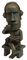 CRCAH Moai Statue Dekor - 15,2 cm Osterinsel Oranment Harz Stein Dekoration für Zimmer Accessoires Antike Skulptur für Büro Desktop (Lesen Sie ein Buch)