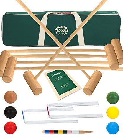 Jaques of London Croquet Set | Adult 6 Player Set | Luxury Canvas Case | Hurstwood Edition | Official Inventors of Croquet | Since 1795