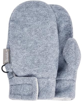 Sterntaler Fäustling mit Daumen, aus Microfleece mit Klettverschluss, gefüttert - unisex Accessoires für Babys & Kleinkinder - weich, warm und bequem, langlebig - silber melange, Gr. 3