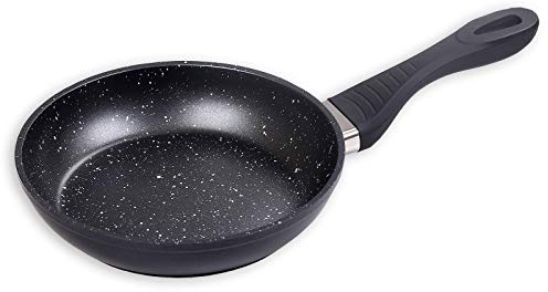 SSW Crispy Natura Pfanne aus Aluminium, Farbe: Schwarz, ideal für gesundes, fettarmes Braten, geeignet für alle gängigen Herdarten, Spülmaschinengeeignet, Durchmesser: 28 cm, 316128