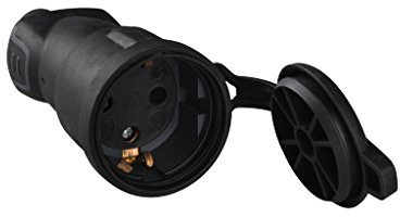 legrand 050198 Professionelle Steckdose, Spritzwasserschutz, 3680 W, 230 V, Schwarz