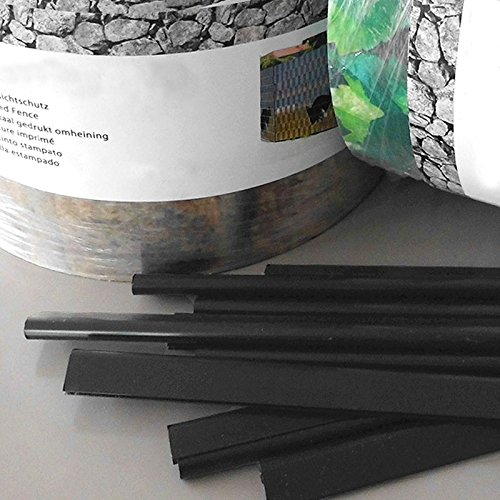 Zaundruck Klemmschienen - für Sichtschutzstreifen - Befestigung für Sichtschutz - Clips zur Befestigung 25 Stück - Befestigungsclips schwarz
