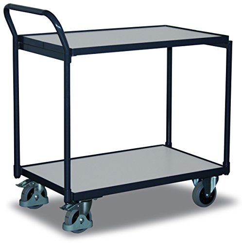 WETEC Tischwagen, ESD, 975 x 524 x 980 mm, Ladeflächen 2 (Transportwagen Regalwagen Kommisionierwagen Etagenwagen)