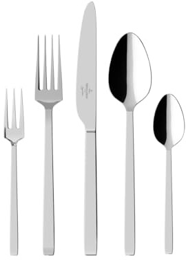 Villeroy & Boch - La Classica Besteckset 30-teilig Silber, Spülmaschinenfest, Besteck Set für 6 Personen, Besteckset Platin, Besteck, Edelstahl