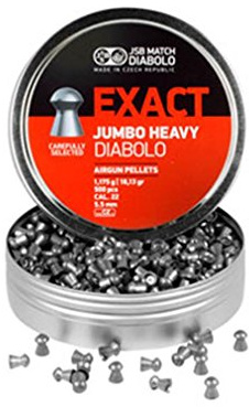JSB 546287-500 Jumbo Exact Heavy Air Gun Pellets .22 Cal, 18.1 Grains, 500ct