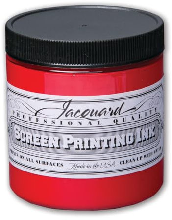 Jacquard Professionelle, wasserbasierte Siebdruckfarbe – 227 ml – Hellrot