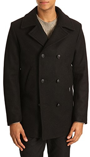 Armor Lux Mantel Cap Sizun Herren, Schwarz (010 Noir), Medium (Herstellergröße: 44)