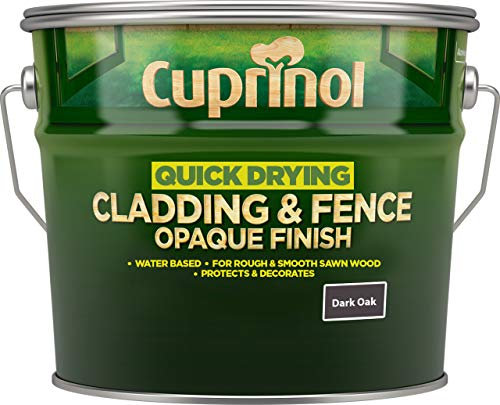 New 2017 Cuprinol Quick Drying Cladding & Fence Opaque Dark Oak 10 litres
