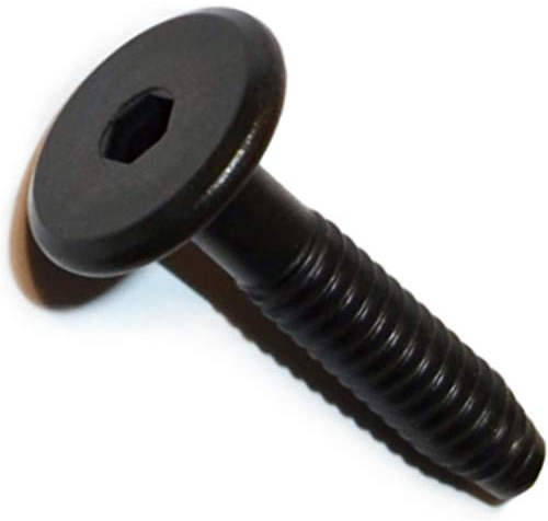 Hard to Find Fastener Black Joint Connector Bolts, Flat Hex Head Bolts for Furniture Construction, Cabinetry, Architecture, Home Improvement, DIY, 1/4-20 x 1.18, Pack of 10
