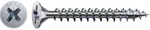 SPAX Vite universale, 3,5 x 40 mm, 1000 pezzi, Filetto totale, Testa svasata, Intaglio a croce Z2, 4CUT, WIROX - 1081010350405