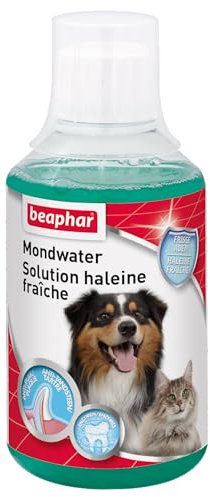 Beaphar - Solution haleine fraîche – Favorise la Bonne santé bucco-Dentaire du Chien et du Chat sans brossage ni rinçage – Élimine la Plaque Dentaire – Empêche la Formation de tartre - 250 ML