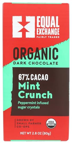 Organic, Dark Chocolate, Mint Crunch, 2.8 oz (80 g) - Equal Exchange