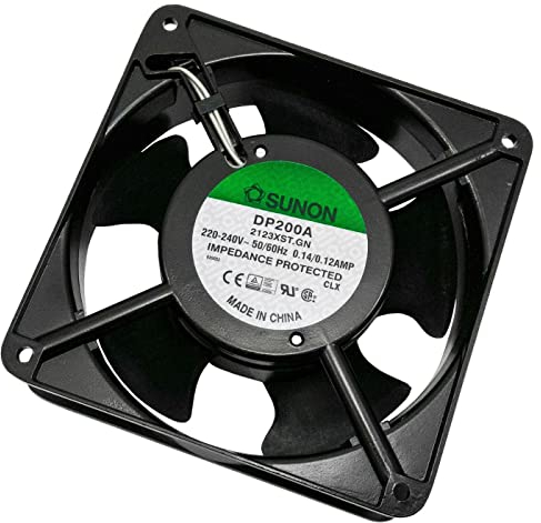 Sunon, Lüfter, Art.-Nr.: DP200A2123XST, Außenmaße:120x120x38mm, AC, 230V, 2700U/min, max. Lautstärke: 44dB(A), Gleitlager